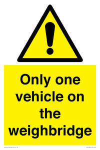 Only one vehicle on weighbridge